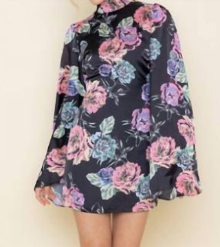 Fore Collection - Floral Long Sleeve Mini Dress