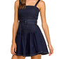 Baby Pink - Women's Denim Dancing Dress