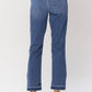 Judy Blue - High Waist Fray Slit Release Hem Straight Denim Jeans