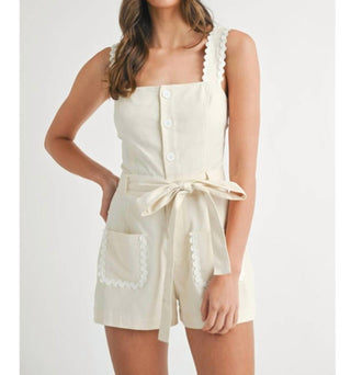 Mable - Women's Ric Rac Trim Romper