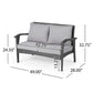 The Contoured All-Weather Wicker Loveseat by Christopher Knight Home