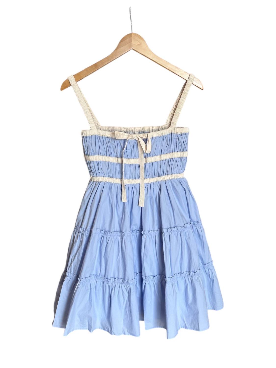 Aureum - Combo Trimming Mini Dress