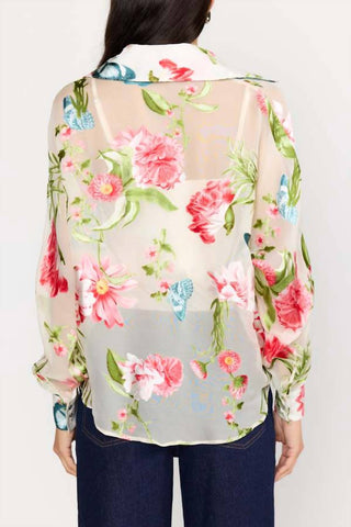 Christy Lynn - Rosario Monarch Print Top with Cami