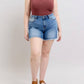 Judy Blue - High Waist Fray Hem Denim Short
