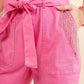 Blue B - Utility Twill Stretch Tie Front Rhinestone Jumpsuit
