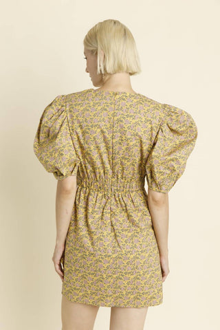 Aureum - Ruched Sash Mini Dress