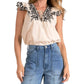 Elan - Embroidered Flutter Top