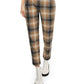 On This Day - Linen-blend Shadow Plaid Tapered Pants