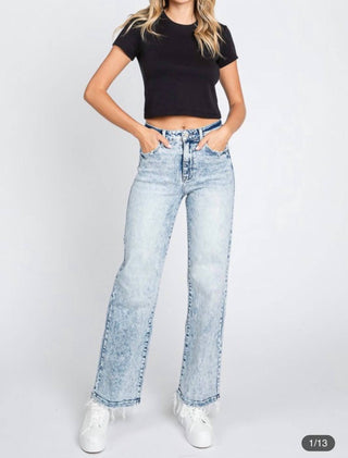 Petra153 - Super High Rise Stretch Straight Jeans