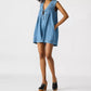 Steve Madden - Pleated Denim Mick Romper