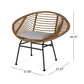 Cordella Outdoor Woven Wicker Chairs with Cushions Set of 2