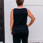 A La Carte - Boat Neck Sleeveless Knit Tunic