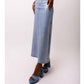 Amylynn - Mimi Stretch Metallic Light Denim Maxi Skirt