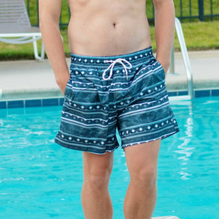Old South Apparel - Aztec Pattern Soft Mesh Swim Trunks