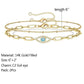 Dainty Gold Bracelets For Women, 14K Gold Filled Adjustable Layered Bracelet Cute Oval Chain  Bar Gold Bracelets For Women Jewelry