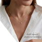 14k Gold Plated Dainty Diamond Solitaire Pendant Necklace