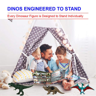 15 Dinosaur Figures & Book Set