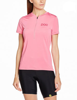 POC Women's Trail Light Zip Tee Cycling Jersey Pink Size Medium
