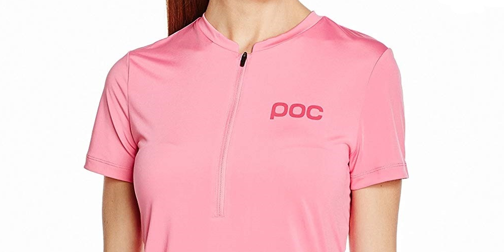POC Women's Trail Light Zip Tee Cycling Jersey Pink Size Medium