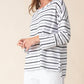 Habitat - Weekend Terry Striped Boxy Crew Neck Pullover Top