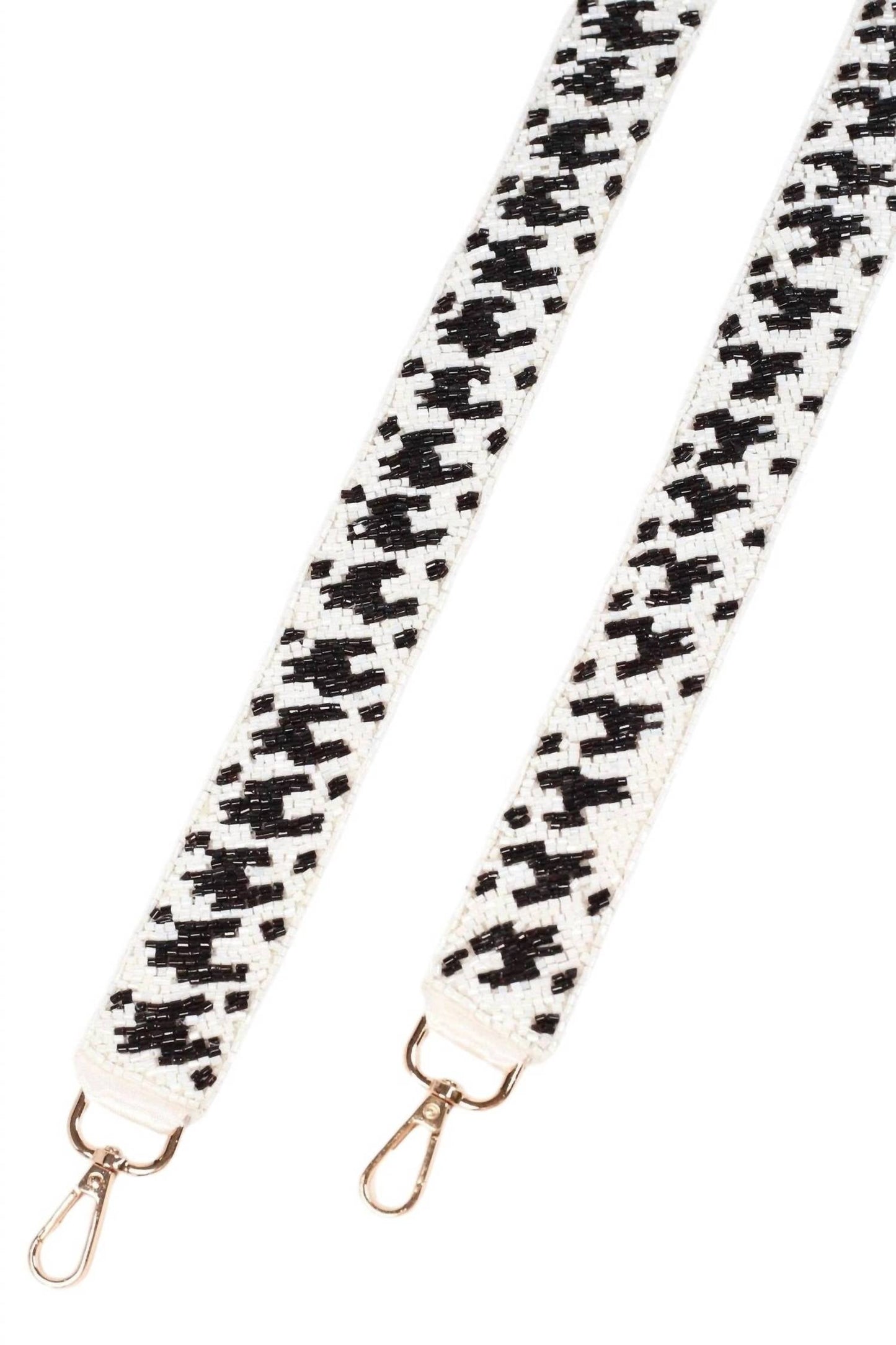Caroline Hill - Houndstooth Beaded Crossbody Bag Strap