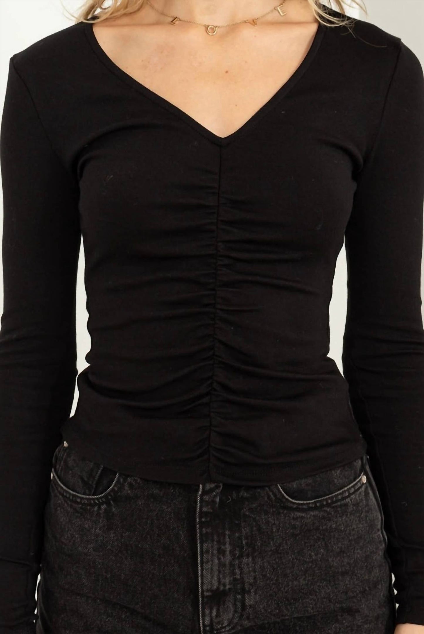 Wishlist - V-neck Ruched Top
