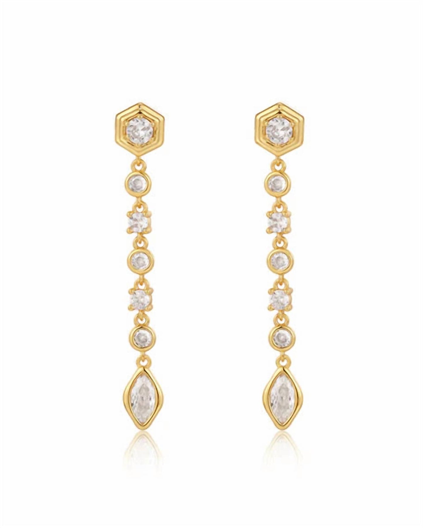 Luv Aj - Women's Stellar Bezel Drop Studs