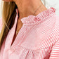 Ee:Some - Sass & Stripes Ruffle Top