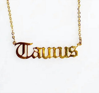 Ellison+Young - Gold Plated Taurus Zodiac Necklace