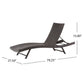 Kauai Modern Style Wicker Chaise Lounge - Brown Multi