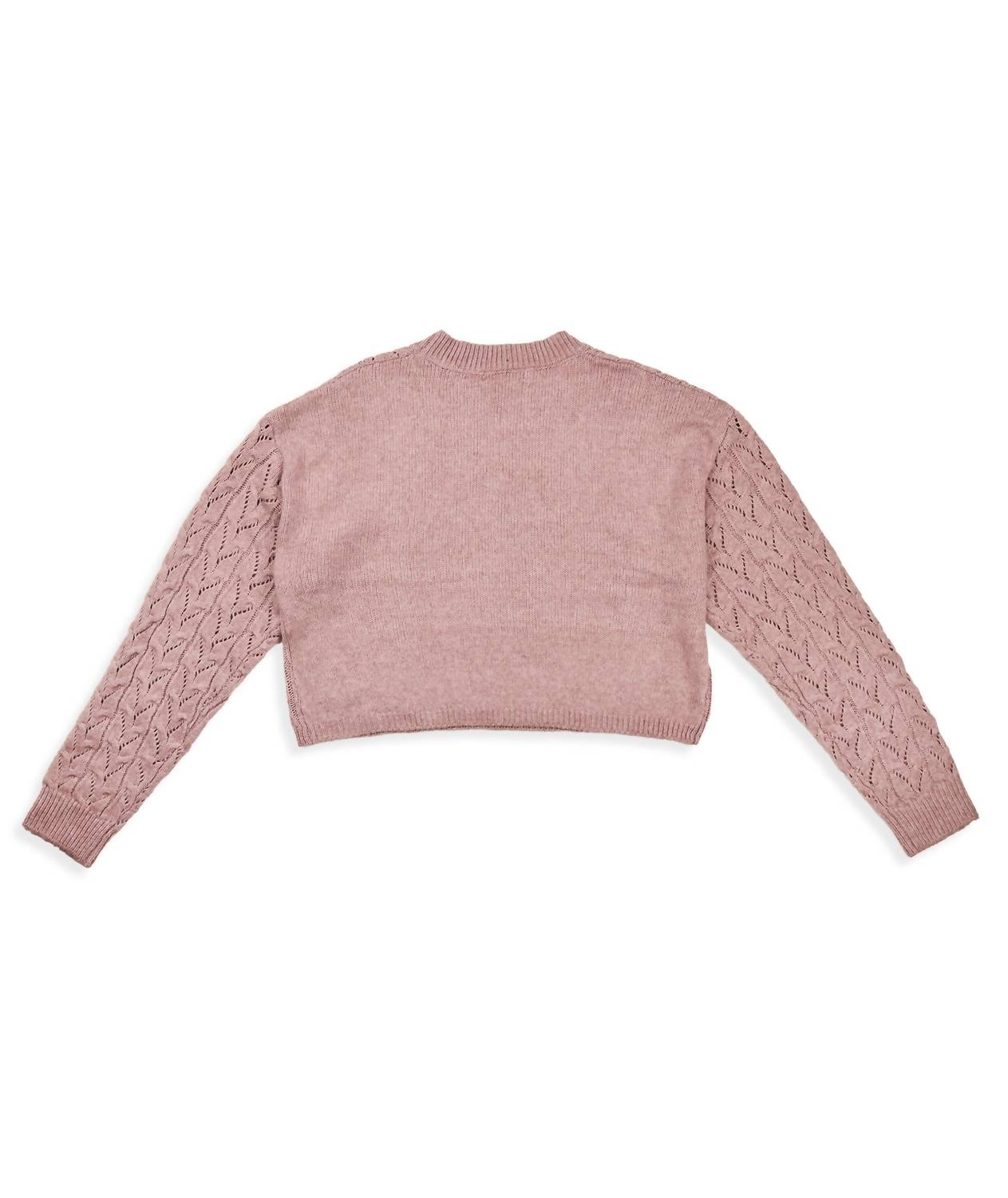8Apart - Junior Women's Ada Cable Crew Sweater