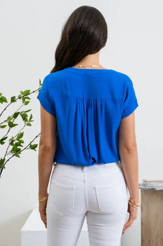 Blu Pepper - Short Roll Sleeve Button Down Shirt