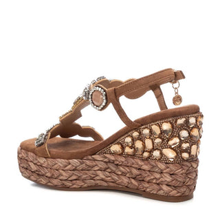 Xti - Women's Gemstone Embellished Wedge Sandals