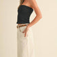 Miou Muse - Jordy Textured Strapless Top