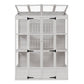 TOPMAX 78-Inch Wooden Greenhouse with Skylights and Folding Shelves