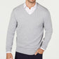 Alfani Men's V-Neck Sweater Grey Size 2 Extra Large