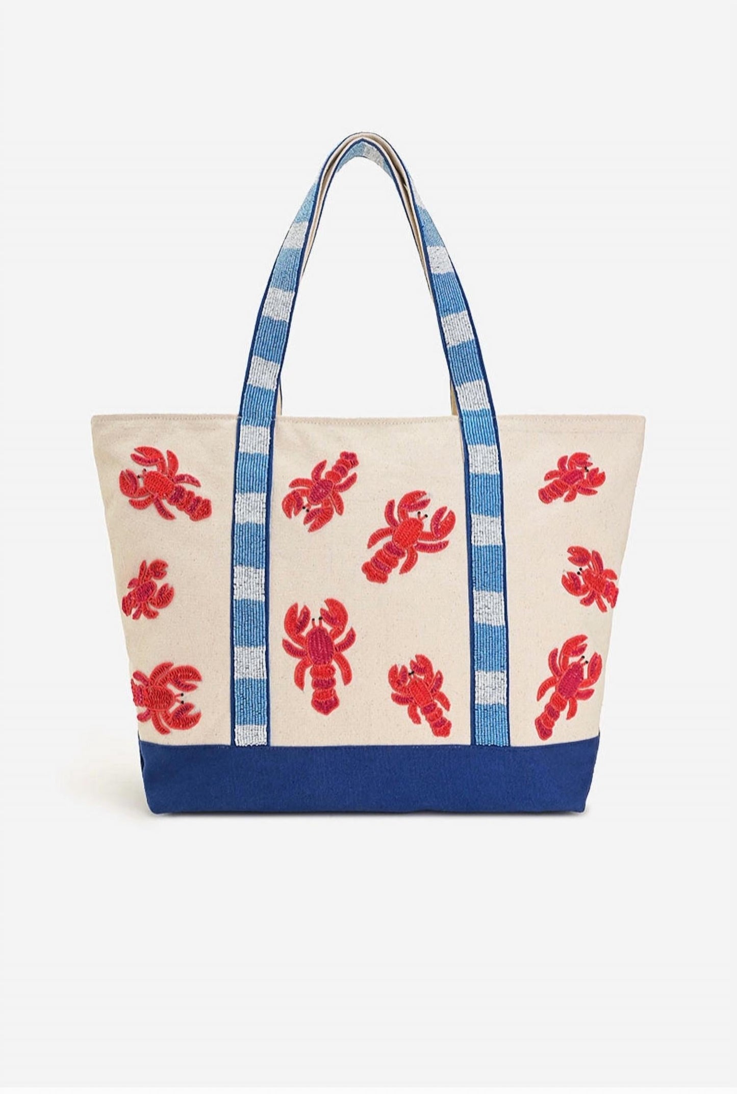 America & Beyond - Women's Beaded Lobster Tote Bag
