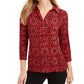 Charter Club 3/4 Sleeve Printed Polo Top, Created for Macy's