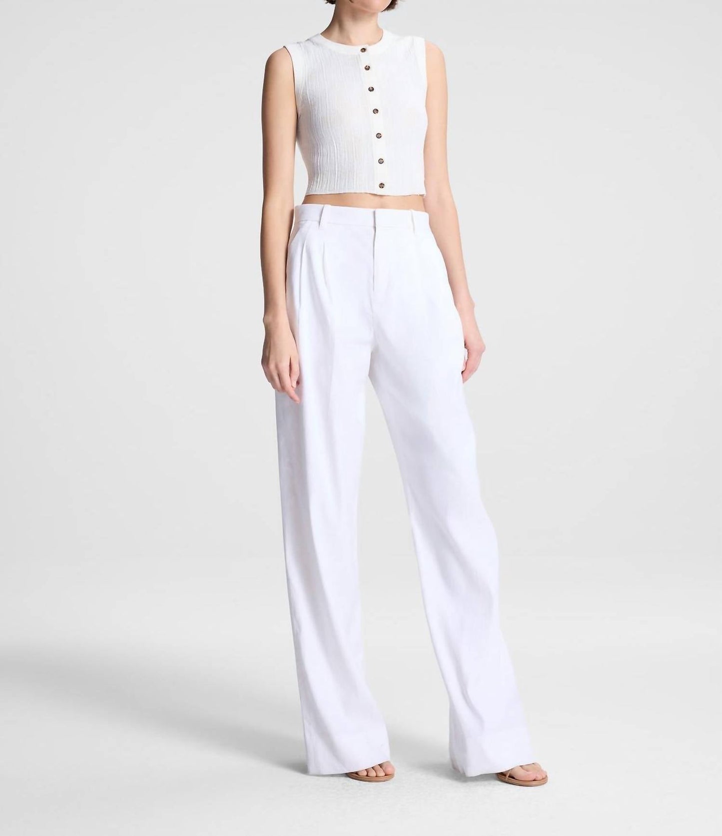 A.L.C. - Lottie Cropped Cotton Knit Top