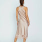 Brazeau Tricot - Women's Silk Charmeuse Racer Back Midi Dress