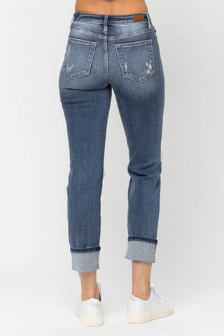 Judy Blue - Cuffed Destroy Boyfriend Jeans
