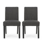 Contemporary Dining Chair With Upholstered Seating and Tapered Legs