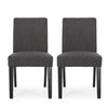 Contemporary Dining Chair With Upholstered Seating And Tapered Legs