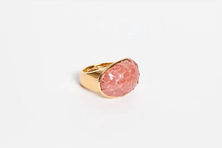 Avenue Chic - Women's Exotic Leather Dome Ring