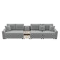 Modular Sofa Couch With Storage Armrest And Center Console