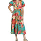 Apny - Women's Large Floral Print Dress