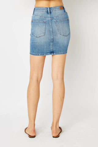 Judy Blue - High Waist Tummy Control Denim Skirt
