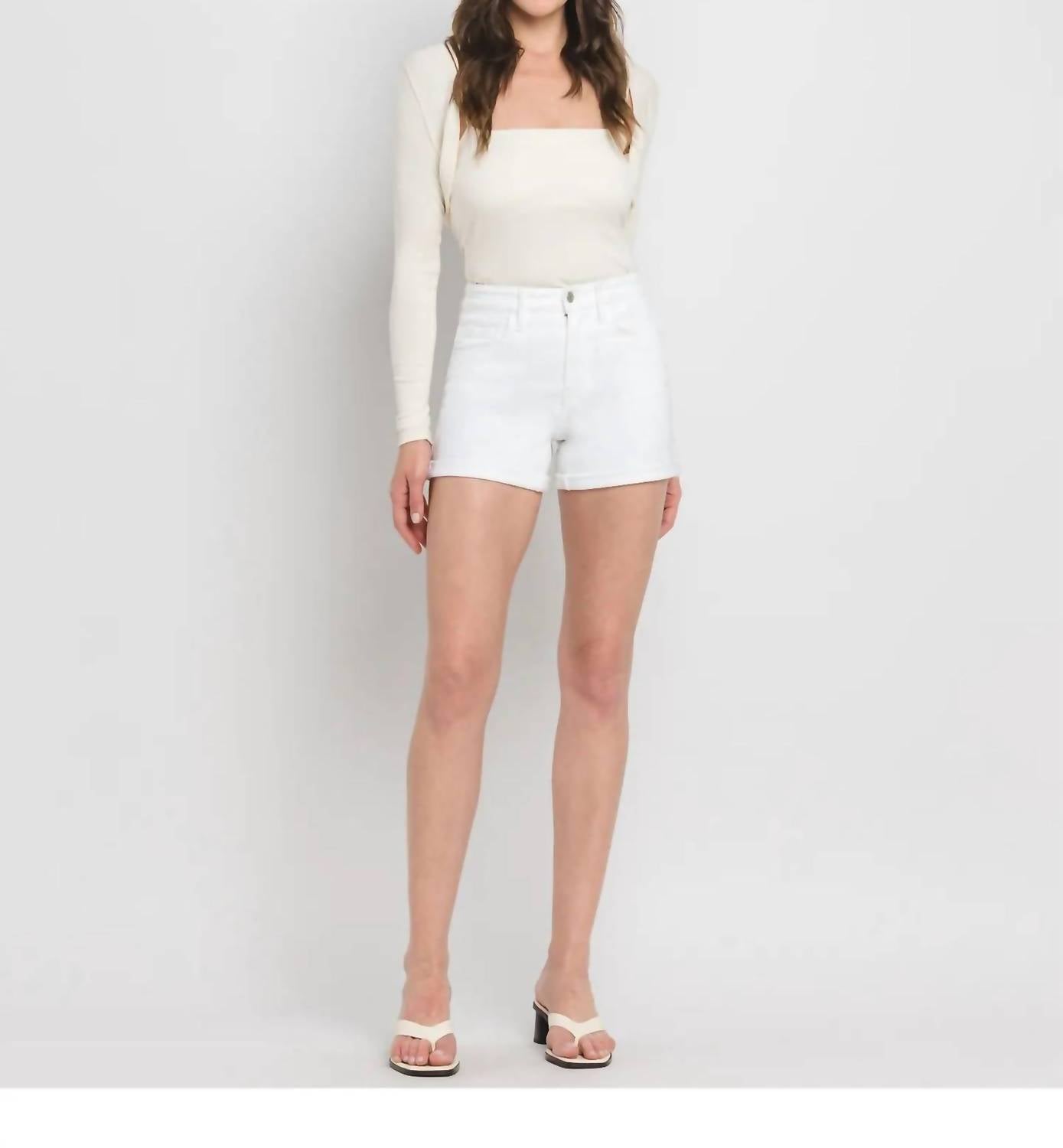 Flying Monkey - High Rise Double Cuff Shorts