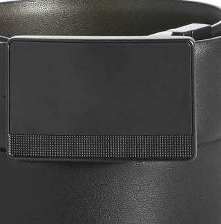 Perry Ellis Men's Plaque Buckle Leather Belt Black Size 40