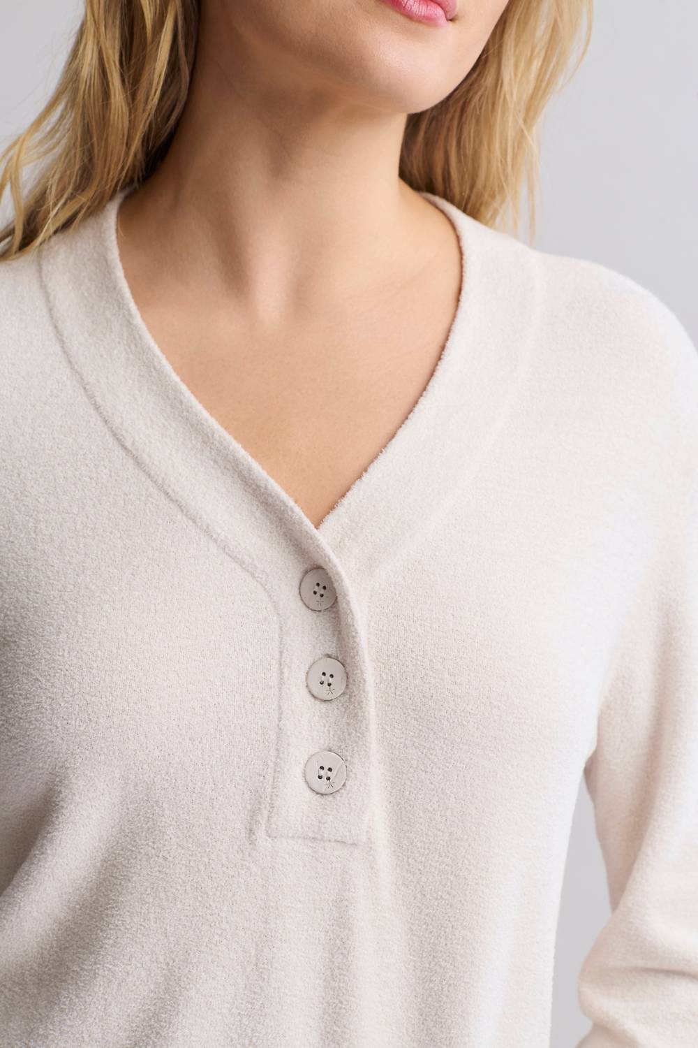 Barefoot Dreams - Cozy Chic Ultra Lite Rib Back Placket Henley